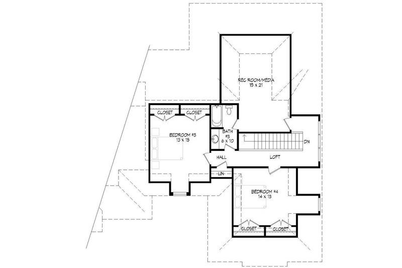 Dream House Plan - Floor Plan - Upper Floor for European House Plan #932-5 - 4 bed, 3.5 bath