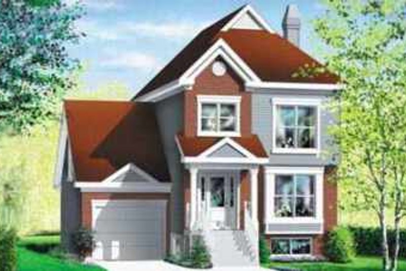 European Style House Plan - 3 Beds 1.5 Baths 1809 Sq/Ft Plan #25-223