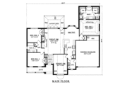 Traditional Style House Plan - 3 Beds 2 Baths 1853 Sq/Ft Plan #42-207 