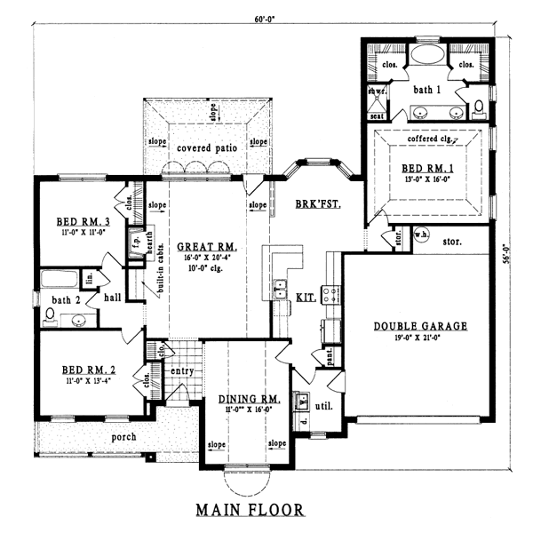 Traditional Floor Plan - Main Floor Plan #42-207