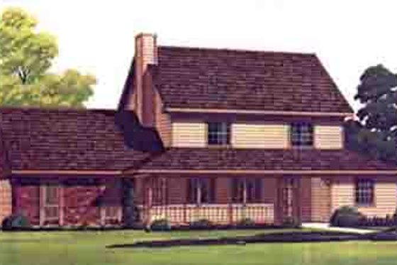 Exterior - Front Elevation for Country House Plan #45-289 - 3 bed, 2.5 bath