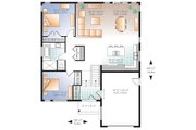 Craftsman Style House Plan - 2 Beds 1 Baths 1283 Sq/Ft Plan #23-2304 