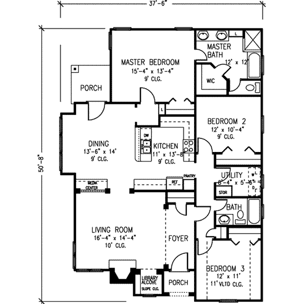 House Design - European Floor Plan - Main Floor Plan #410-131