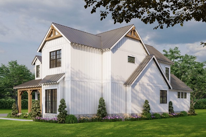 House Blueprint - Exterior - Front Elevation 6 for Farmhouse House Plan #923-273 - 4 bed, 3.5 bath