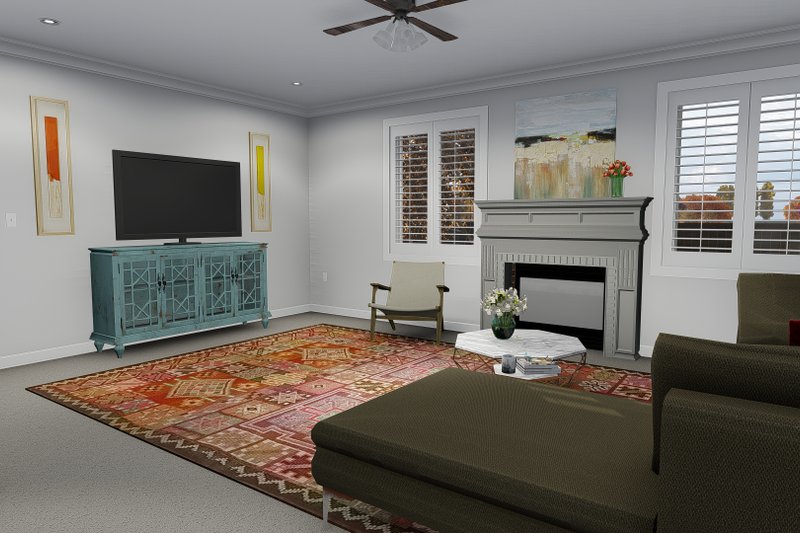 Architectural House Design - Interior - Family Room 1 for Traditional House Plan #1060-7 - 5 bed, 3.5 bath