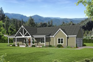 Country Exterior - Front Elevation Plan #932-60