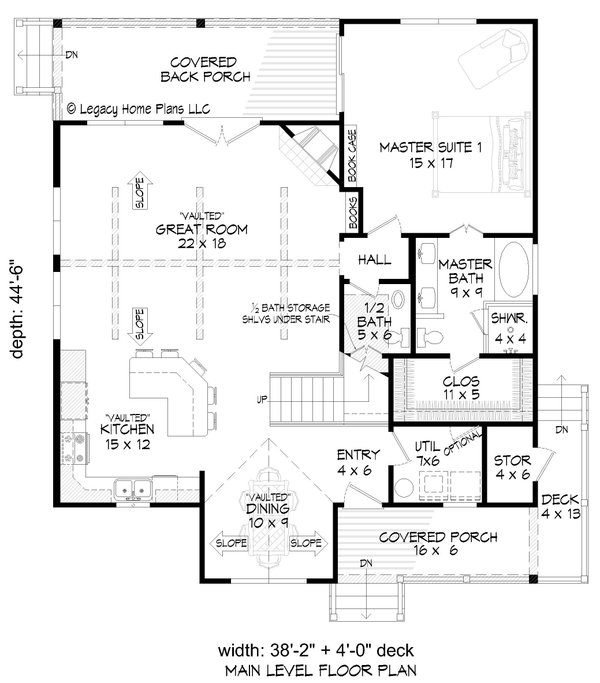 Farmhouse Floor Plan - Main Floor Plan #932-703