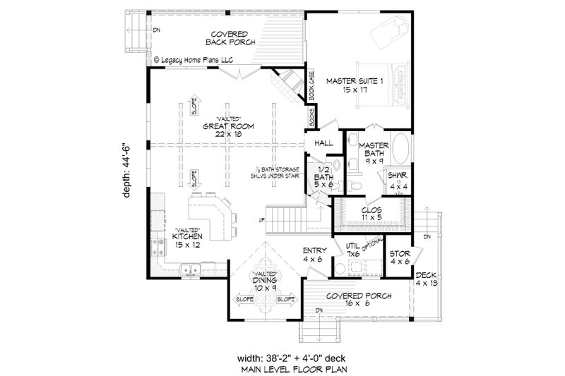 Dream House Plan - Floor Plan - Main Floor for Farmhouse House Plan #932-703 - 3 bed, 2.5 bath