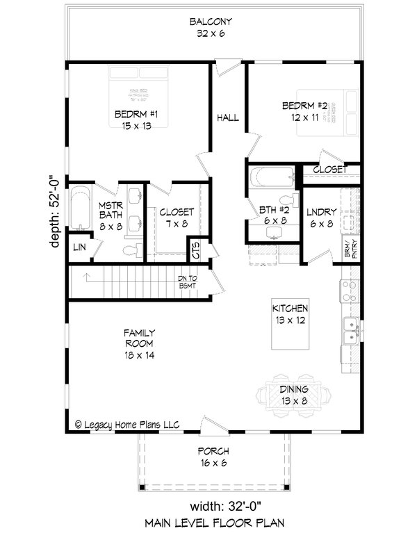 House Blueprint - Traditional Floor Plan - Main Floor Plan #932-622