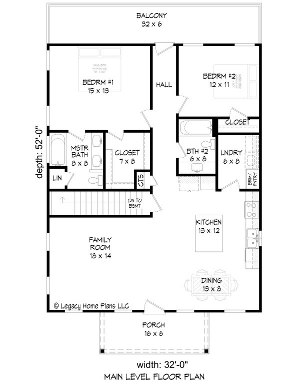 Home Plan - Traditional Floor Plan - Main Floor Plan #932-622