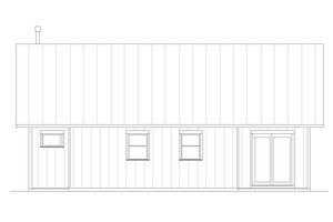 Exterior - Front Elevation 5 for Farmhouse House Plan #1105-16 - 2 bed, 2 bath