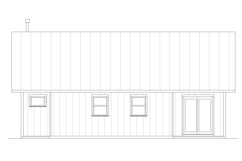 Home Plan - Exterior - Front Elevation 5 for Farmhouse House Plan #1105-16 - 2 bed, 2 bath