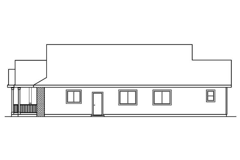 House Plan Design - Exterior - Other Elevation 2 for Traditional House Plan #124-375 - 3 bed, 2 bath