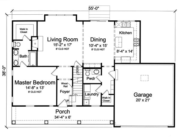 Home Plan - Farmhouse Floor Plan - Main Floor Plan #46-868