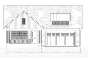 Exterior - Front Elevation 4 for Ranch House Plan #901-157 - 3 bed, 2.5 bath