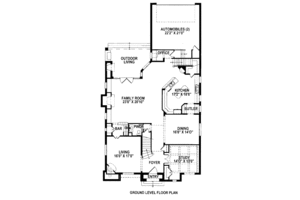 Floor Plan - Main Floor for Tudor House Plan #141-339 - 4 bed, 4.5 bath