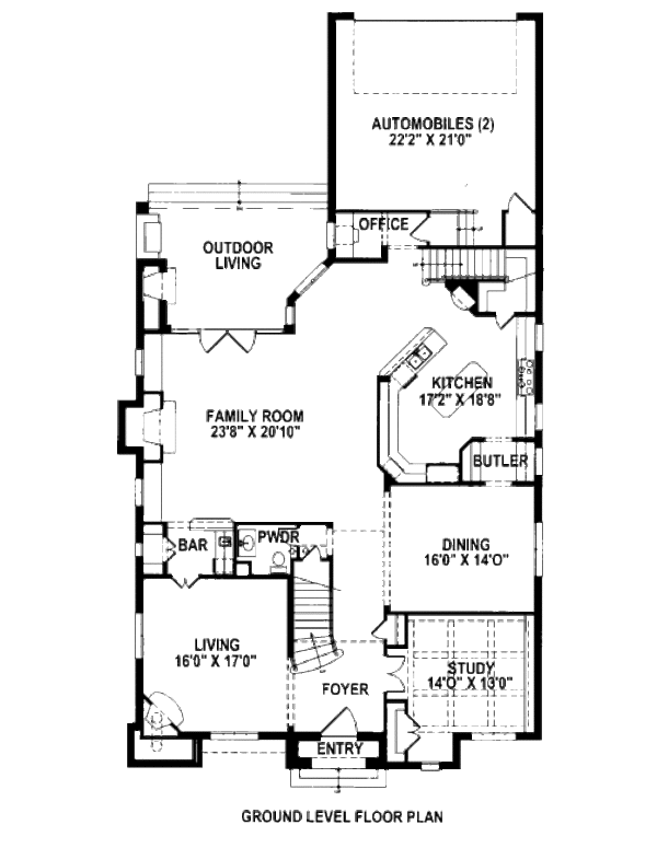 Tudor Floor Plan - Main Floor Plan #141-339