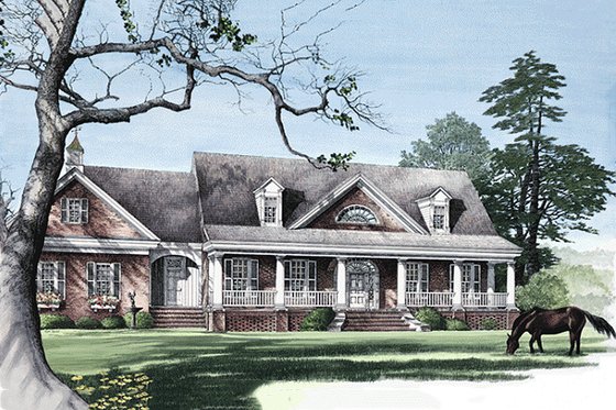 Front View - 3300 square foot Country home