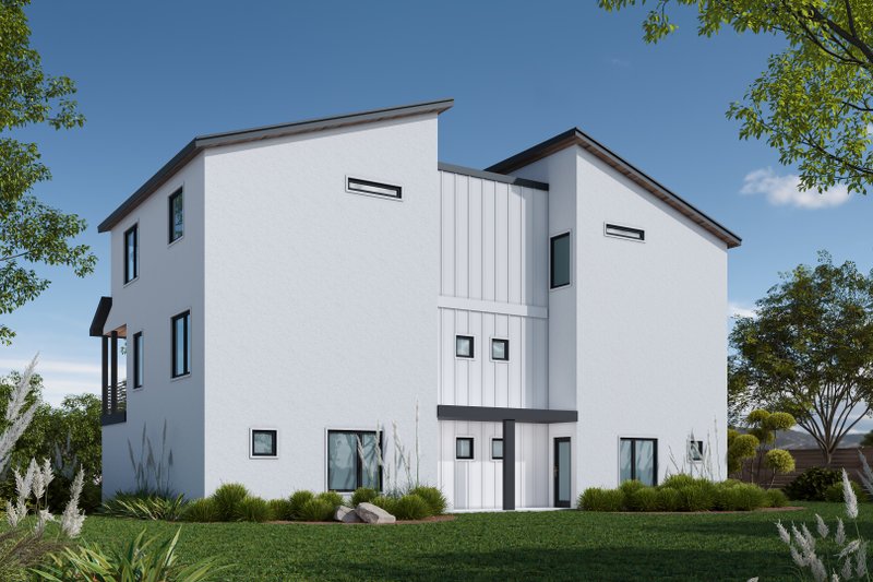 House Blueprint - Exterior - Front Elevation 3 for Contemporary House Plan #20-2620 - 3 bed, 3.5 bath