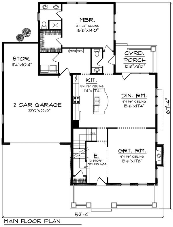 Dream House Plan - Traditional Floor Plan - Main Floor Plan #70-1200