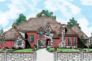 Exterior - Other Elevation for European House Plan #52-167 - 5 bed, 5.5 bath