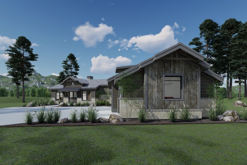 House Design - Exterior - Front Elevation 4 for Ranch House Plan #1069-34 - 3 bed, 2.5 bath