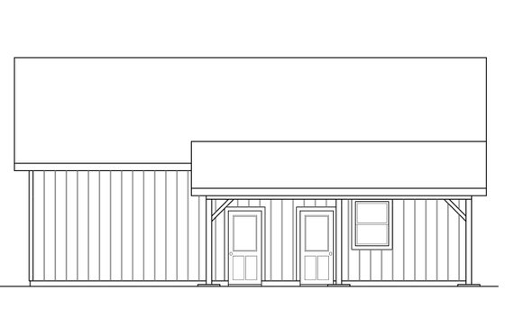 Exterior - Other Elevation 1 for Traditional House Plan #124-986, 1 bath