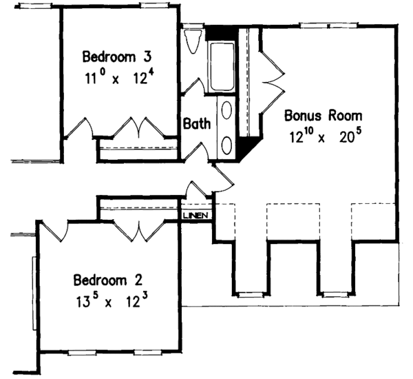 House Design - Classical Floor Plan - Upper Floor Plan #927-110