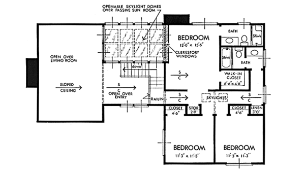 Architectural House Design - Contemporary Floor Plan - Upper Floor Plan #320-1273
