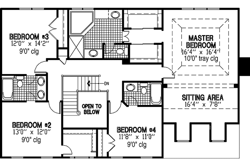 Home Plan - Floor Plan - Upper Floor for Country House Plan #953-85 - 4 bed, 3.5 bath