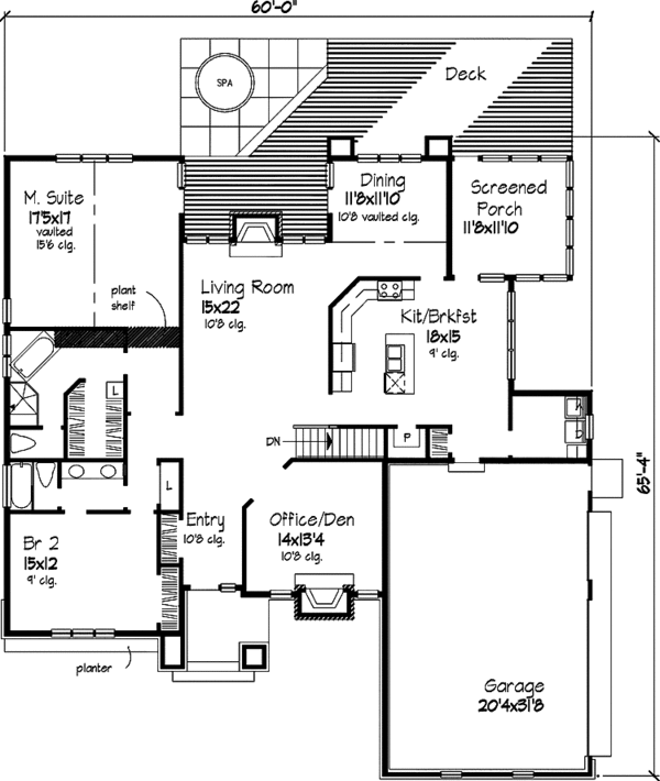 Home Plan - Traditional Floor Plan - Main Floor Plan #320-533