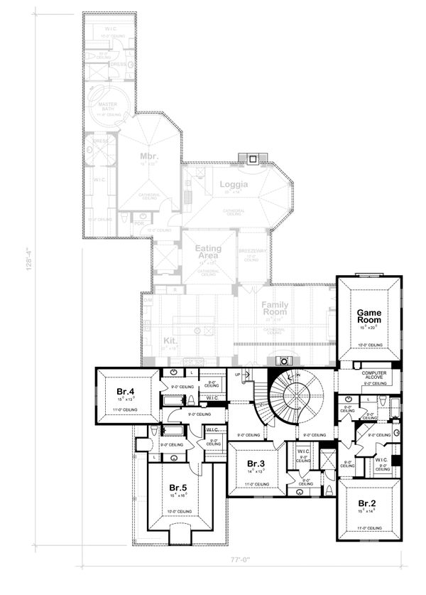 Home Plan - European Floor Plan - Upper Floor Plan #20-2167