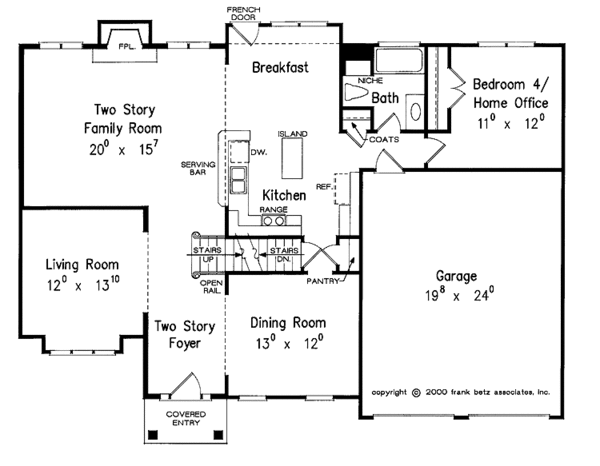 Architectural House Design - Classical Floor Plan - Main Floor Plan #927-622