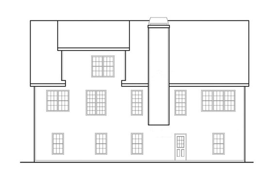 Exterior - Rear Elevation for Country House Plan #927-559 - 4 bed, 3 bath