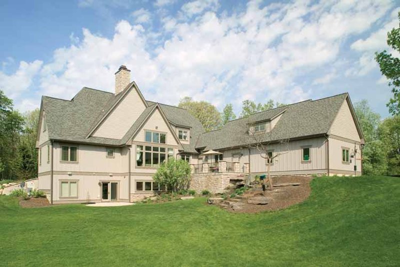 Home Plan - Exterior - Rear Elevation 1 for European House Plan #928-16 - 4 bed, 3.5 bath