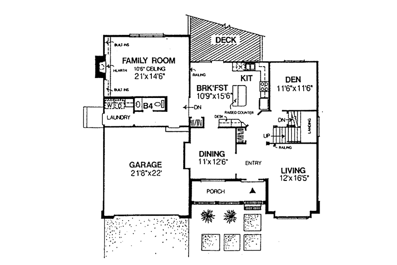 Dream House Plan - Floor Plan - Main Floor for Traditional House Plan #334-131 - 4 bed, 3.5 bath