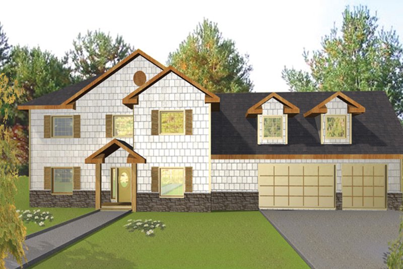House Blueprint - Traditional Exterior - Front Elevation Plan #117-837
