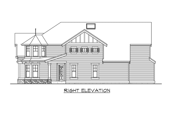 Exterior - Other Elevation 3 for Traditional House Plan #132-127 - 3 bed, 2.5 bath