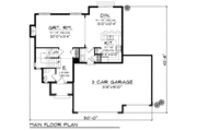 European Style House Plan - 3 Beds 2.5 Baths 1710 Sq/Ft Plan #70-974 