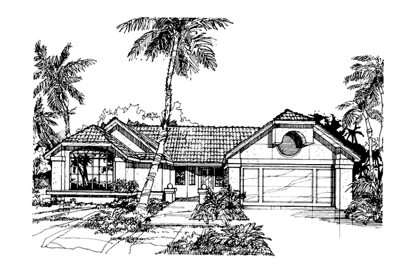 Dream House Plan - Mediterranean Exterior - Front Elevation Plan #320-724