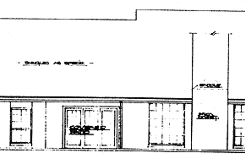 Home Plan - Exterior - Rear Elevation for Ranch House Plan #310-1059 - 4 bed, 3 bath