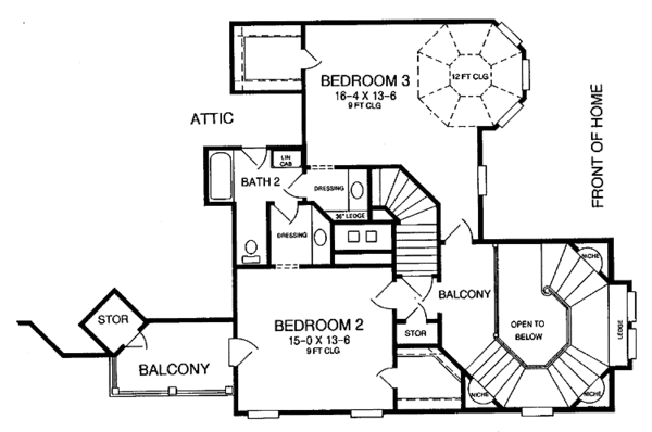 Architectural House Design - Victorian Floor Plan - Upper Floor Plan #952-88