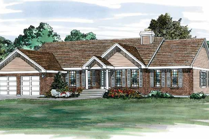 House Blueprint - Colonial Exterior - Front Elevation Plan #47-831