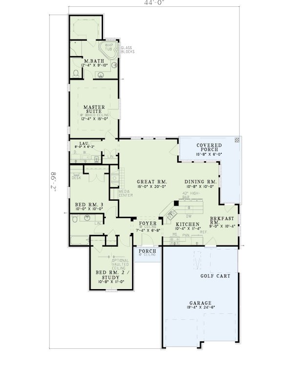 Ranch Floor Plan - Main Floor Plan #17-2647