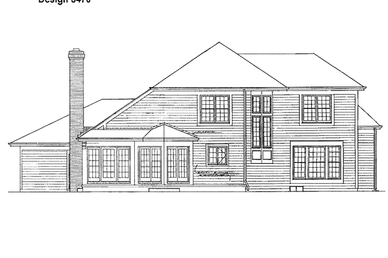 Dream House Plan - Exterior - Rear Elevation for Traditional House Plan #72-948 - 3 bed, 2.5 bath
