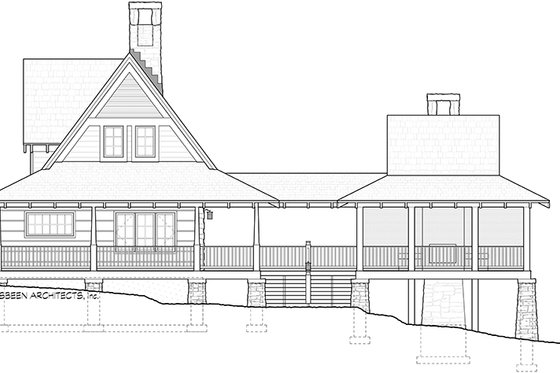 Exterior - Other Elevation for Log House Plan #928-281 - 2 bed, 2 bath