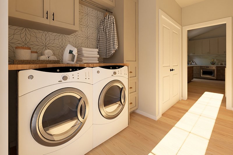 Dream House Plan - Interior - Laundry for Farmhouse House Plan #126-297 - 2 bed, 2 bath