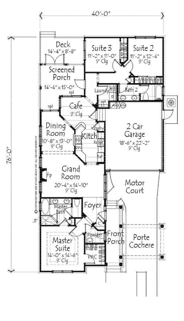 Dream House Plan - Craftsman Floor Plan - Main Floor Plan #1007-59