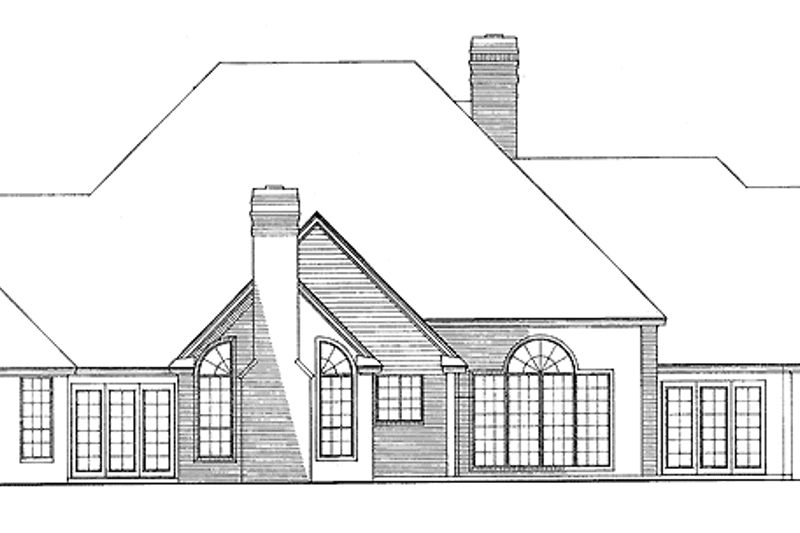 Home Plan - Exterior - Rear Elevation for Traditional House Plan #310-1087 - 4 bed, 3.5 bath