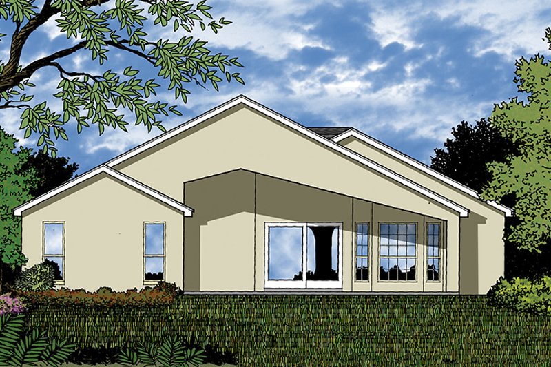 Dream House Plan - Exterior - Rear Elevation for Mediterranean House Plan #417-829 - 4 bed, 2 bath